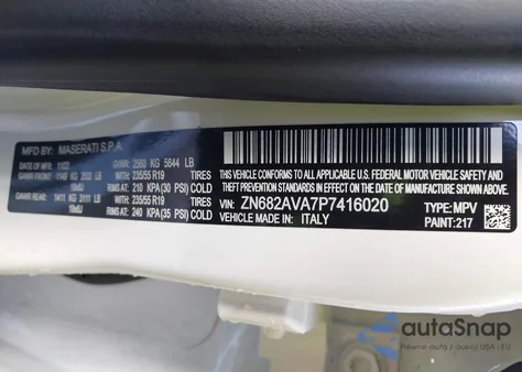 2023 Maserati Grecale Gt from USA, damaged, VIN ZN682AVA7P7416020